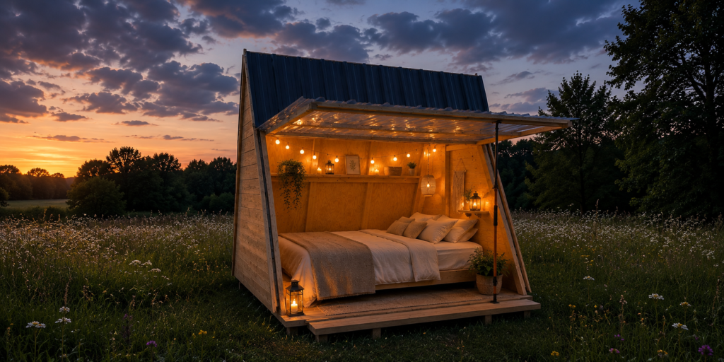 Cabane détente lit